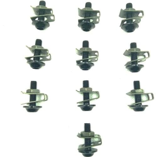 10Pcs Motorcycle 6MM Fairing Body Work Bolts M6 Spire Speed Fastener Clips Screw Spring Bolots Nuts for Yamaha FZ1 FZ6 YZF R1 R6