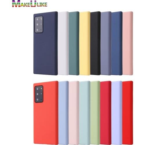 S21 Liquid Silicone Case For Samsung Galaxy S21 Plus Ultra Note 20 Ultra Note20 Case Full Body Protection S21Plus Soft Cover