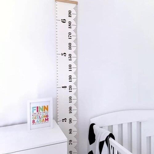 Wooden Wall Hanging Wall Sticker For Kids Room Decoration Height Measure Ruler Wallpaper Baby Growth Chart Decor On The Wall