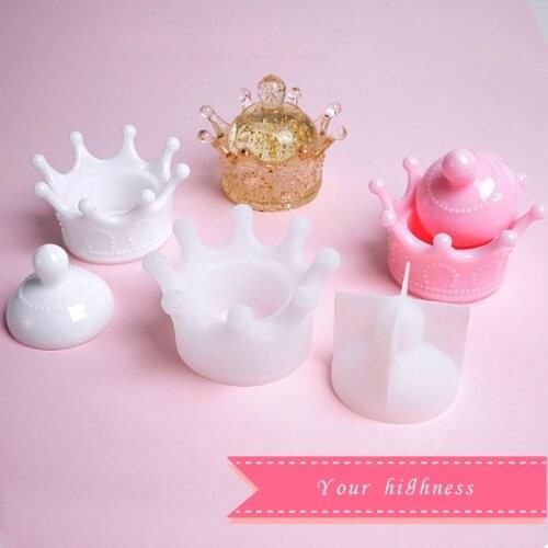 DIY Cute Crown Jewelry Storage Box Epoxy Resin Casting Silicone Mold Craft Tools DIY Accessories Jewelry Making Tool