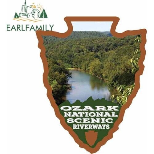 EARLFAMILY 13cm x 10.5cm for Ozark National Scenic Riverways Decal Creative Car Sticker Surfboard Laptop JDM Occlusion Scratch