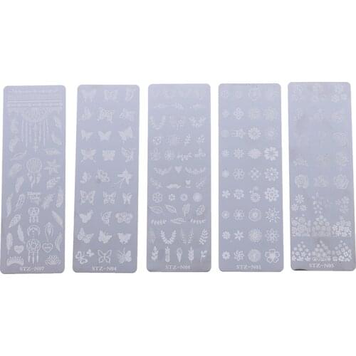 Brand New 1pc Nail Stamping Plates Flower Leaf Geometry Animals Image Stamp Templates Manicure Print Stencil Tools