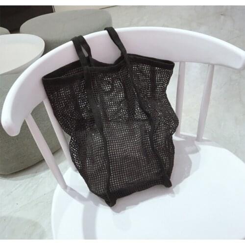 Cotton mesh Fashion Totes Bag for Women 2021 Shoulder Handbag Girls Female Wallets Casual Large capacity Shopper Bags Schoolbag