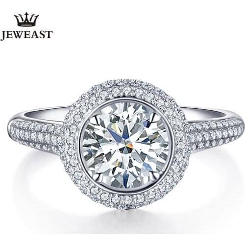 XZ Natural diamond 18K gold Pure Gold Ring Real 18K gold Solid Gold Ring Trendy Classic Party Fine Jewelry Hot Sell New 2019