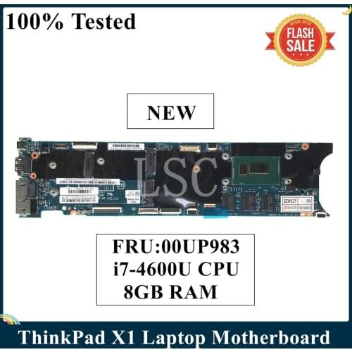 LSC NEW For LENOVO ThinkPad X1 Laptop Motherboard With SR1EA I7-4600u CPU 8GB RAM Mainboard FRU 00UP983 100% Tested