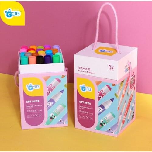 Childrens Painting Set Oil Pastel Kindergarten Students Drawing Crayons 24 Colors Washable Crayons Carton