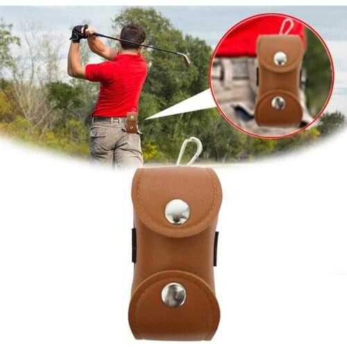 NEW PU Leather Golf Balls Bag Golfing Accessories for Fixing Golf Balls and Golf Studs Portable Golf Balls Storage Pocket
