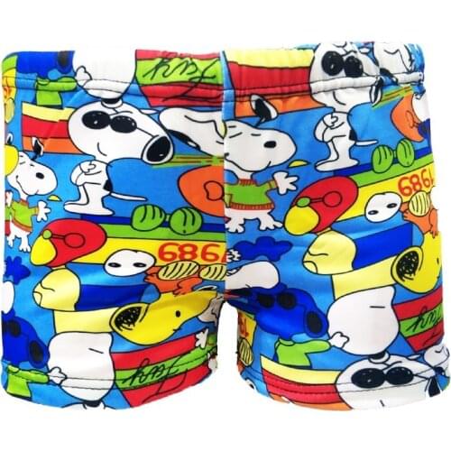 2021 New Childrens Swimsuit Hot Spring Swimsuit Polyester Leisure Cartoon Print Boys' Swim Trunks Wholesale