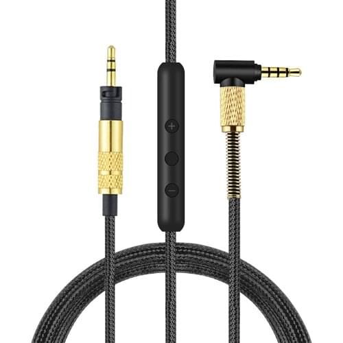 OFC Replacement Braided Aux Cable Extension Cord Wire for Sennheiser HD 4.30i 4.30G 4.40BT 4.50BTNC 400S 450BT 458BT Headphones