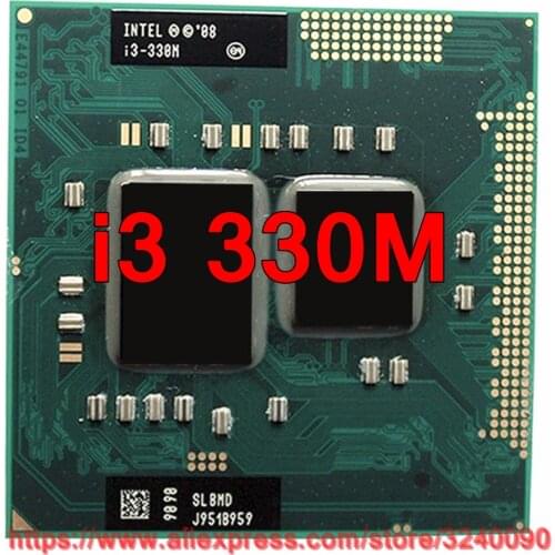 Original lntel Core i3 330M 2.1GHz i3-330M Dual-Core Processor PGA988 Mobile CPU Laptop processor free shipping