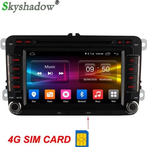 C500 4G SIM Android 6.0 2GB RAM 8 Core Car DVD player TPMS camera GPS map RDS Radio wifi For VW Passat POLO GOLF Skoda Seat Leon