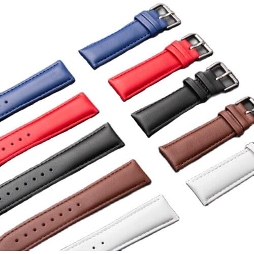 High Quality Genuine Leather Watch Band Red 10mm12mm 14mm 16mm 18mm 20mm 22mm 24mm Men Watchbands For DW Watch Strap Women Brown