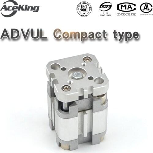 With guide rod thin cylinder ADVUL12-16-20-25-32-40-50-63-10-1520-25-30-35-40-50-75-80-100-A-P-A compact