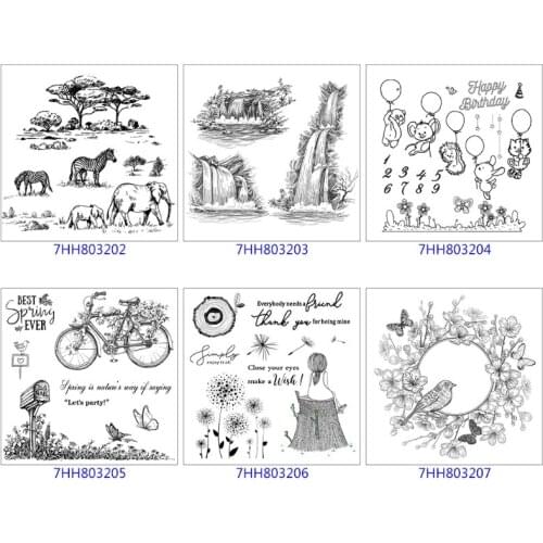 Happy Birthday DIY Silicone Clear Stamp Cling Seal Scrapbook Embossing Album