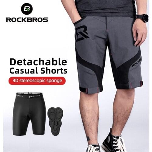 ROCKBROS Cycling Shorts 4D Gel Padded Mens Bike Shorts Womens Bicycle Underwear Climbing Short Cycling Trousers MTB Shorts