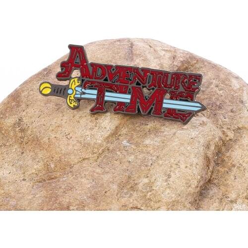 New Adventure time Sword Lapel Pin Funny metal Brooch Pins Handmade Jewelry Shirt Bag Badge Gift for Children