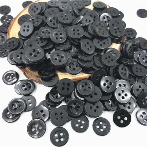 1000X White/Black Round Resin 4 Holes Buttons Fit Sewing Scrapbooking Handicrafts 11mm