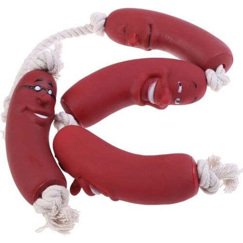 Funny pet dog toys sausage squeaky toys for pets healthy latex dog toys for dog wholsale pet toys pet supplies