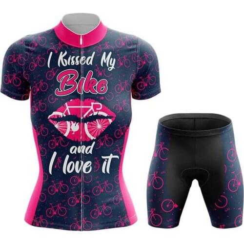 2022 Funny Women Cycling Jersey Set Lady 9D Shorts Cycling Clothing Kit Road Bike Shirt Suit Bicycle MTB cycling shorts women