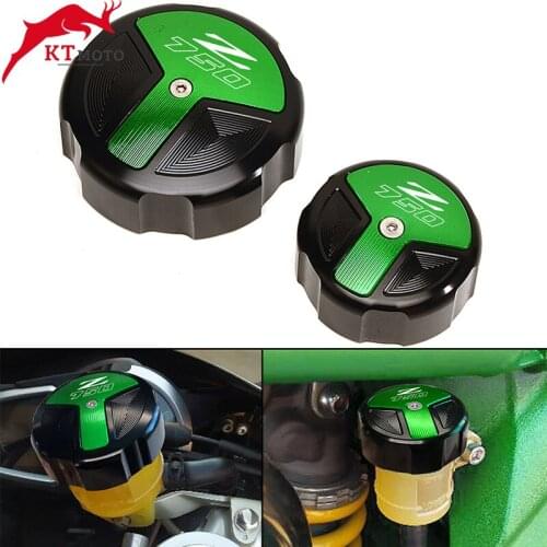 Rear & Front Brake Fluid Reservoir Cap Cylinder cover For Kawasaki Z750 Z 750 2007-2012 2008 2009 2010 Motorcycle Accessoires