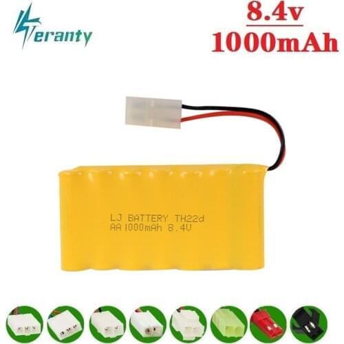 1000mah 8.4v Rechargeable Battery For Rc toys Cars Tanks Robots Gun NiCD Battery AA 8.4v 700mah Batteries Pack For Rc Boat 1PCS