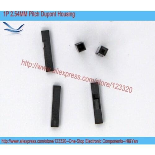 1000pcs/lot 1P Dupont Housing Dupont Shell Plug Connector For Jumper Wire Cable Pitch 2.54mm