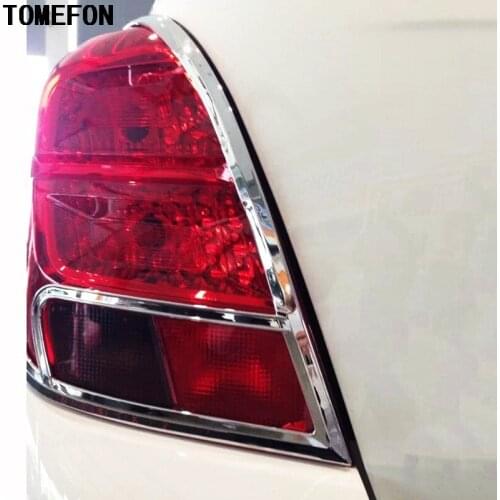 2pcs ABS Chrome For Chevrolet Chevy Trax Tracker 2014 2015 Rear Tail Light Lamp Cover Stiker Decoration Light Protection Overlay