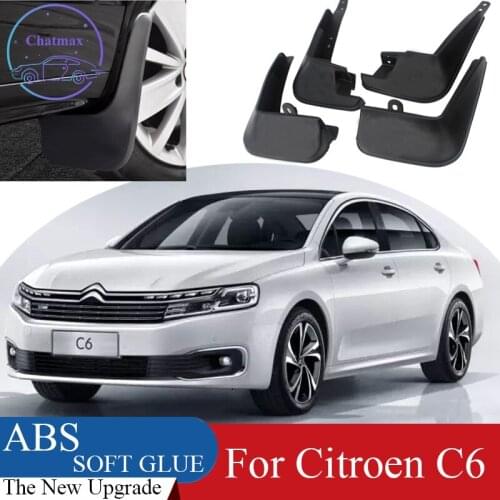 4pcs ABS Front & Rear Fender Protector For Citroen C6 2017 Car Mud Flaps Splash Guard Mudguard Mudflaps