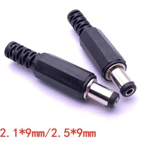 5pcs/10pcs DC5.5*2.1 Male Plug, Welding Line Type DC5.5*2.1*9mm, Assembly Type Plastic Male 5.5*2.5*9