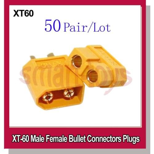 50Pair XT60 XT-60 Male Female Bullet Connectors Plugs For RC Lipo Battery ESC Motor