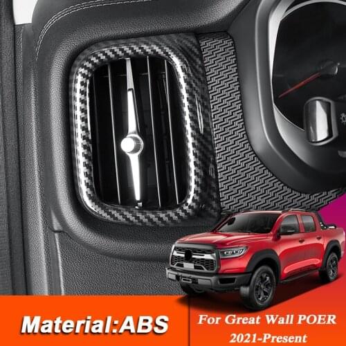 Car Styling Sticker For Great Wall POER Connon 2021-Present Interior Two Side Air Outlet Sequins Frame Auto Accessories
