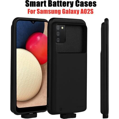 Battery Charger Cases For Samsung Galaxy A02S Battery Case 5000mAh Magnetic Charging Cover For Samsung A02s Powerbank Case