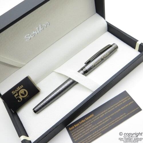 Scrikss 38 Carbon Gray Fountain Pen | Scrikss Pen | İsme Special Pen | Gift Pen