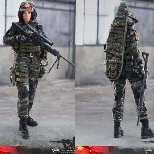 FS-73021 1/6 Female Sniper Action Figure Model Toys For Collection CHINESE SNOW LEOPARO COMMANDO UNIT