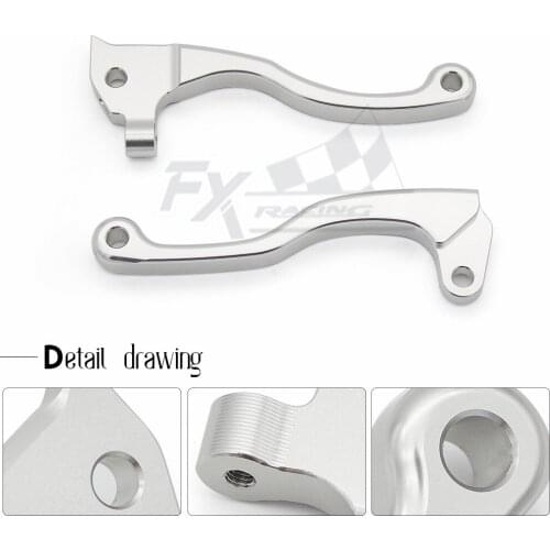 Chrome Aluminum Motorcycle Dirt Pit Bike Brake Clutch Lever For Yamaha YZ125 YZ250 WR250 WR250R WR250X WR250Z DT230 XG250 TTR125