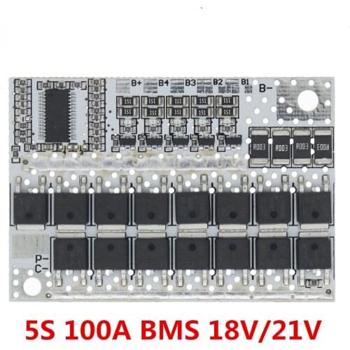 100A 5S BMS LMO/LiFePO4 LiFe Battery Protection Circuit Board Balance Integrated Circuits