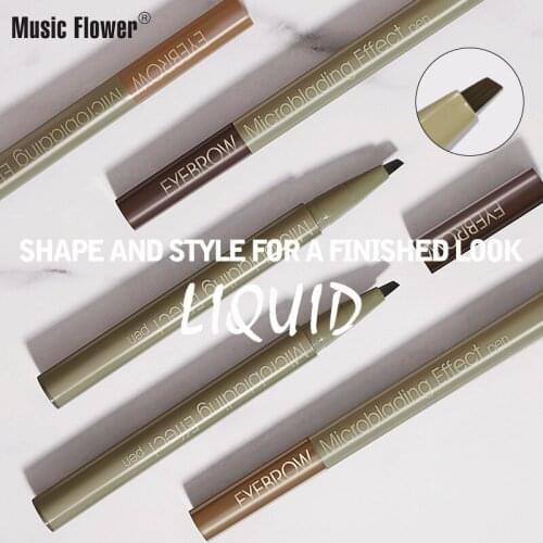 3 Color Eyebrow Pen Pencil Matte Natural Long-lasting Faterproof Microblading Effect Super Durable Makeup
