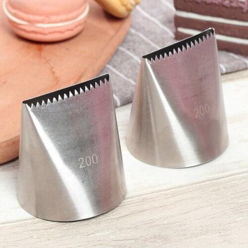 1 PCS Cake Icing Piping Nozzle Pastry Tips Cake Cream Cupcake for Sugar Craft Decorating Tools Basket Weave Tips Stainless Steel