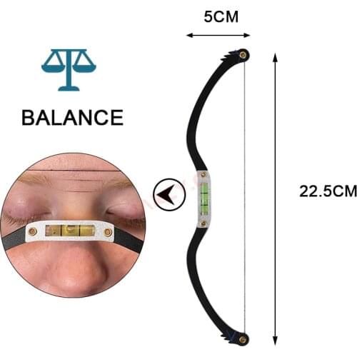 New Semi-Permanent Bow Arrow Line Ruler with Bow Line Dyeing Line/Sponge Measuring Marker Ruler for Microblading Makeup Eyebrow