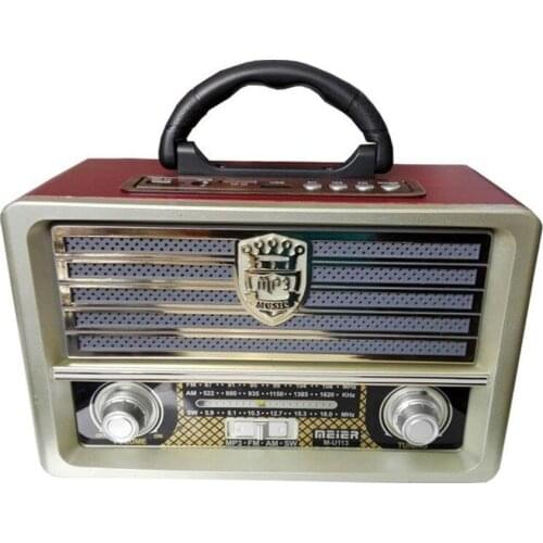 Meier M-113BT Nostalgic Retro Wooden Bluetooth Fm Radio