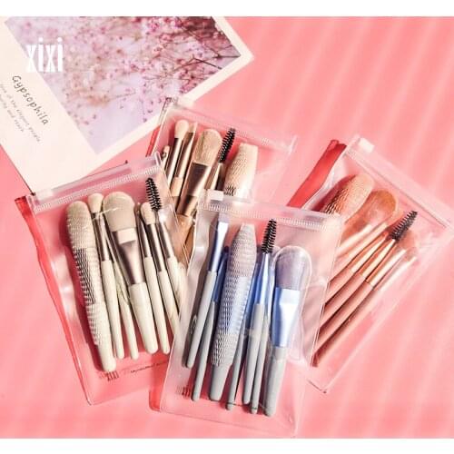Brand Eyeshadow Blush Brush Set Lightweight Portable Brushes Cute Wooden handle Eyeshadow Powder Eyelash Makeup Brush Set