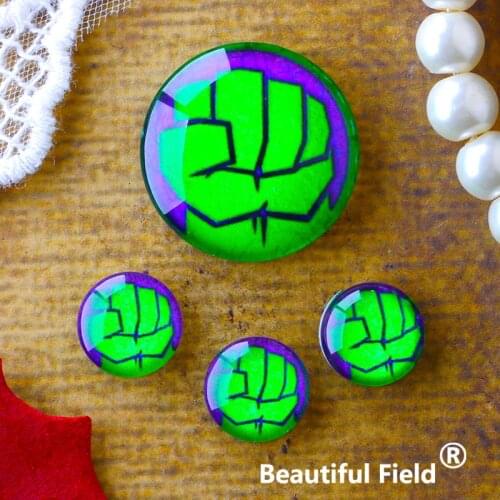 12mm 25mm 14mm 16mm 18mm 20mm Photo Glass Cabochons Round Cameo Set Handmade Settings Stone Fist Hero MIP245