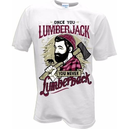 New 2019 Hot Summer Casual T-Shirt Printing Cool O-Neck Tops Lumberjack Hemd Wald Axt Herren Holz Forster Waldarbeiter hip hop T