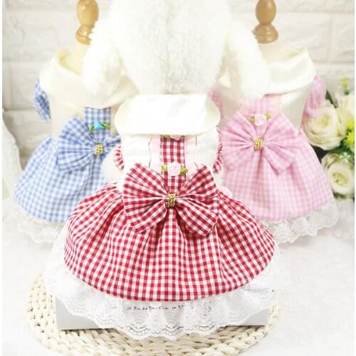 Spring/autumn New Dog Pet Cat Clothes Garments Skirts 100% Cotton