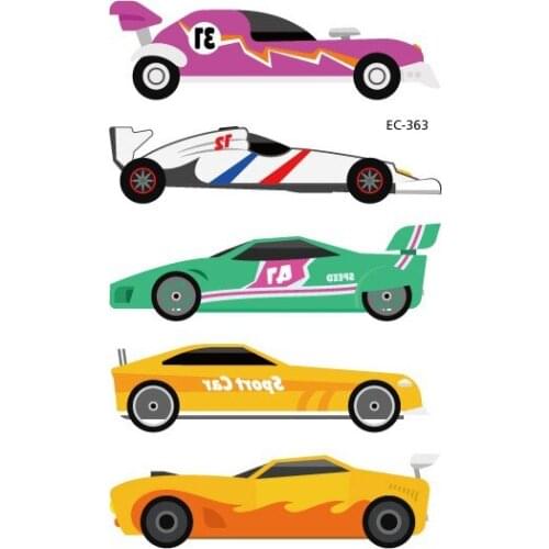 Wholesale Carton Vehicles Cars Planes Kid Body tattoo Sticker Children Arm Waterproof temporary tattoo 500pcs free shipping