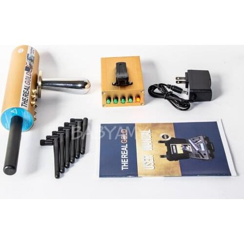 Real Gold AKS Long Range Metal Detector Rechargeable 6 Antennas With Plastic Carry Case or Paper Box Detect Gold Silver Diamond