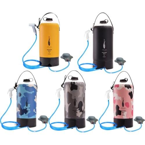 10L Portable Solar Lightweight Camping Shower Water Bag for Beach Swim