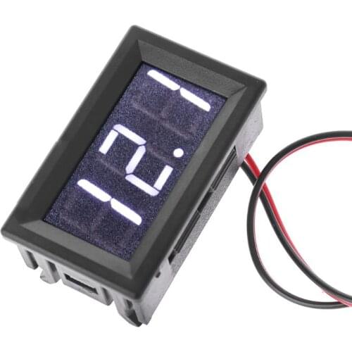 DC 5V-120V Digital Voltmeter LED Display Panel 2 Wire Volt Voltage Test Meter For 12V 24V 96V Electromobile Motorcycle