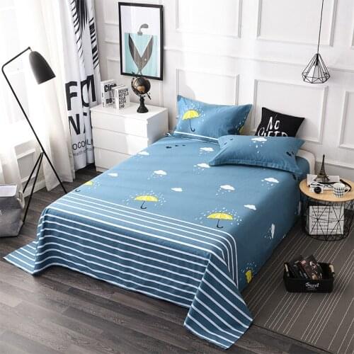 128×68 cotton bedspread bed sheet Printed Fitted Sheet Twin Queen King Size