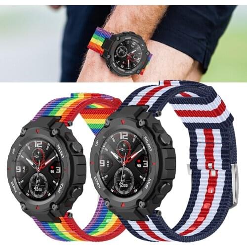 Strap for Watch Band Canvas Nylon Replacemen Wristband Bracelet for Xiaomi Huami Band Belt With Tool